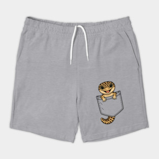 Cute Leopard Gecko Pocket,  Funny Reptile Lizard Owner Gifts for Men, Women, Kids | Awesome Birthday Holiday Gift Shorts