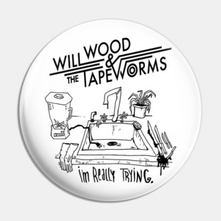 Unhinged Art Pop Carnival Dramatic Indie Will Wood and The Tapeworms Pin