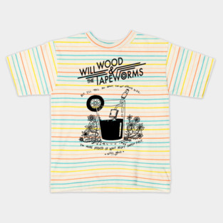 Experimental Avant Pop Chaos Will Wood and The Tapeworms Kids T-Shirt
