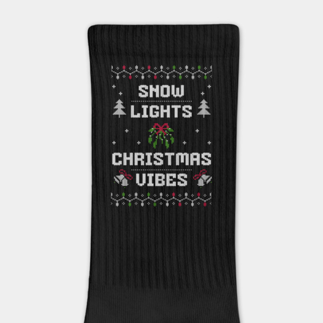 Snow, Lights, Christmas Vibes Holiday Tee by TurnEffect