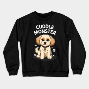 Cuddle Monster – Cute Cavachon / Cavapoo Style Cartoon Dog Design Crewneck Sweatshirt