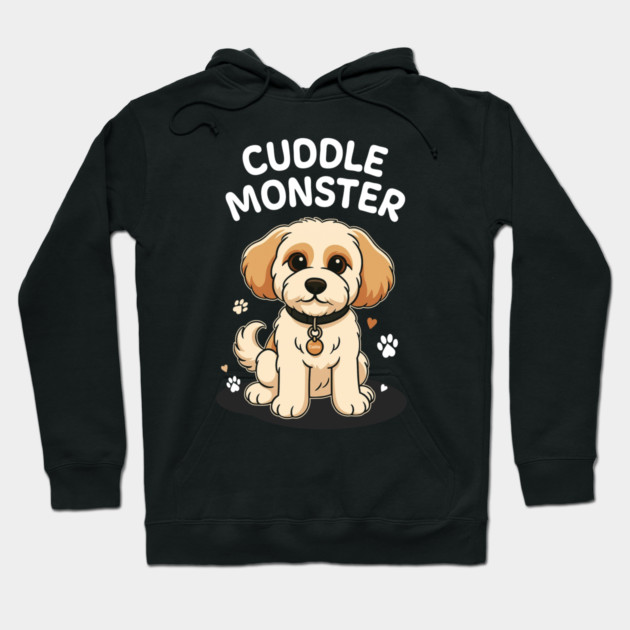 Cuddle Monster – Cute Cavachon / Cavapoo Style Cartoon Dog Design Hoodie by Butter Creative