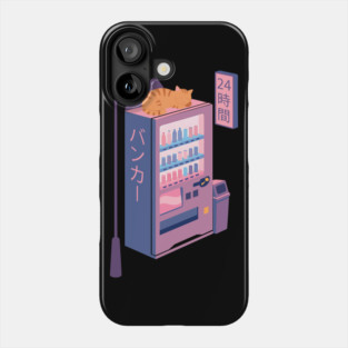 Neon Neko Vending Machine Nights Phone Case