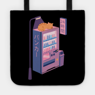 Neon Neko Vending Machine Nights Tote