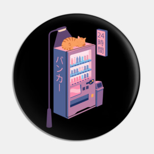 Neon Neko Vending Machine Nights Pin