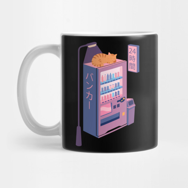 Neon Neko Vending Machine Nights by Designed By Marty