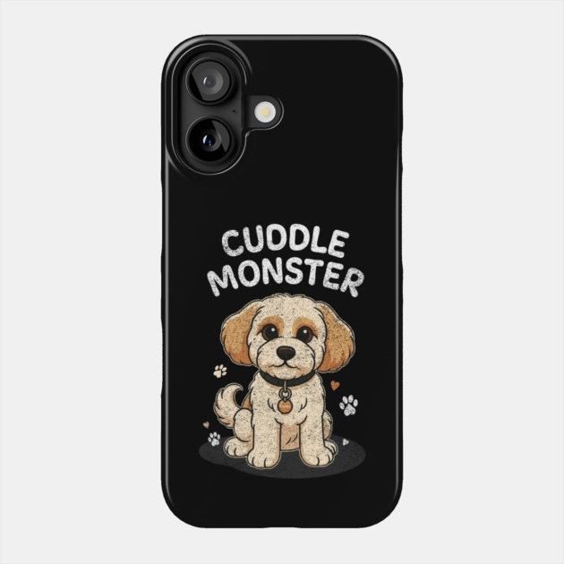 Cuddle Monster – Vintage Distressed Style Cute Cartoon Dog Lover Design Phone Case by Butter Creative