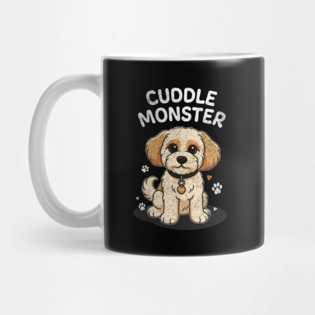 Cuddle Monster – Vintage Distressed Style Cute Cartoon Dog Lover Design by Butter Creative