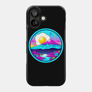 Vaporwave Mount Fuji Rising Egg Sun Phone Case