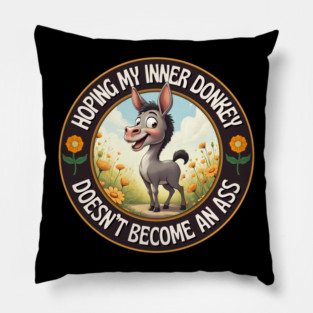 My Inner Donkey Pillow