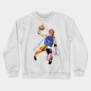 90s Jordan Basketball Look Classic Crewneck Sweatshirt