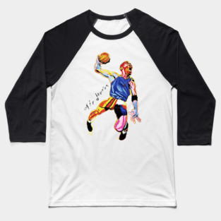 90s Jordan Basketball Look Classic Baseball T-Shirt
