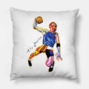 90s Jordan Basketball Look Classic Pillow