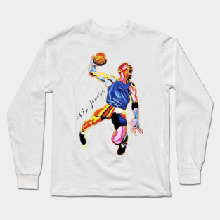 90s Jordan Basketball Look Classic Long Sleeve T-Shirt