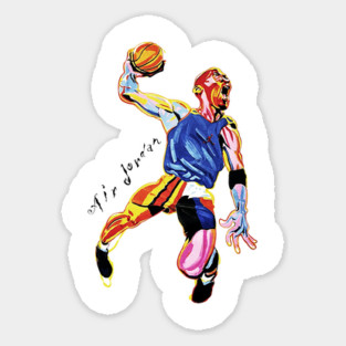 90s Jordan Basketball Look Classic Sticker