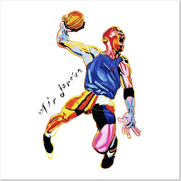 90s Jordan Basketball Look Classic Wall Art by nicklower