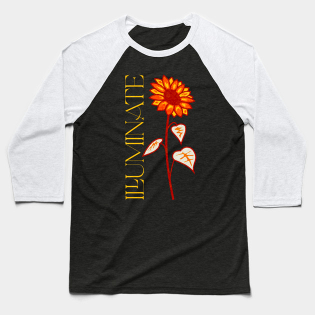 Illuminate Baseball T-Shirt by Jerry