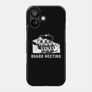 Board Meeting Ski Lift Winter Humor Phone Case