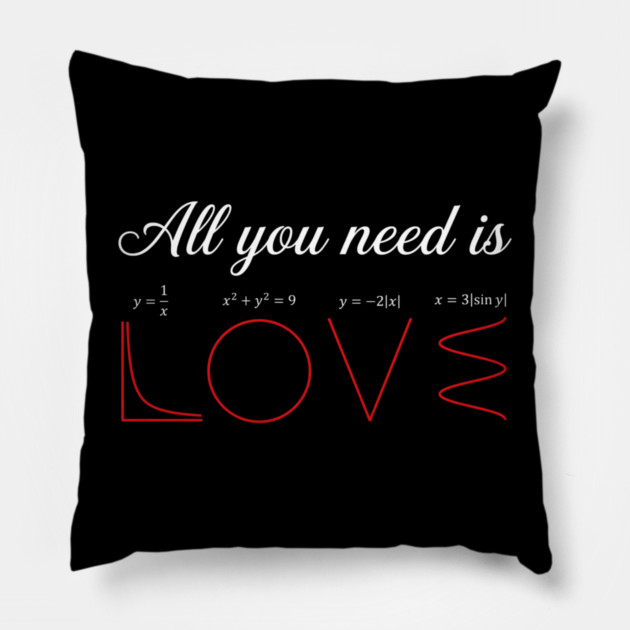 All You Need Is Love Math Lover Funny Pillow by ArtistTee ⭐⭐⭐⭐⭐