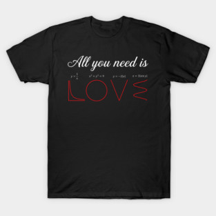 All You Need Is Love Math Lover Funny T-Shirt