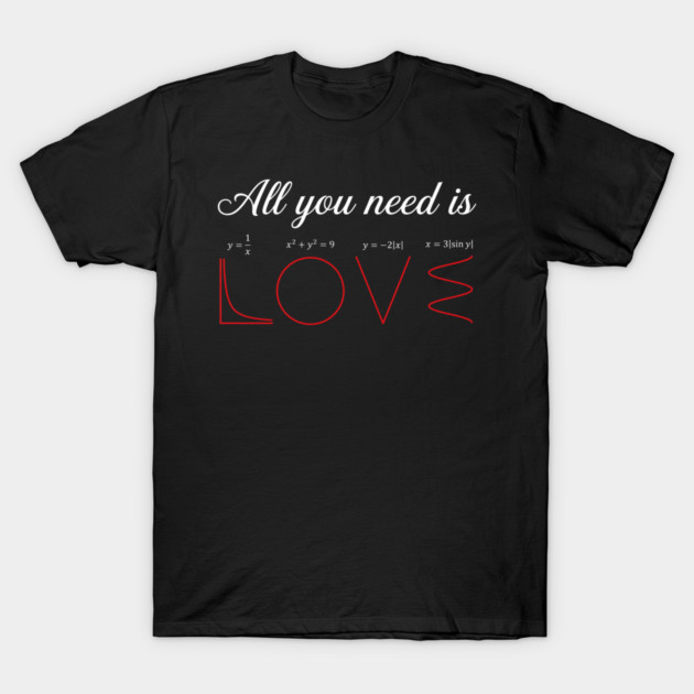 All You Need Is Love Math Lover Funny T-Shirt by ArtistTee ⭐⭐⭐⭐⭐