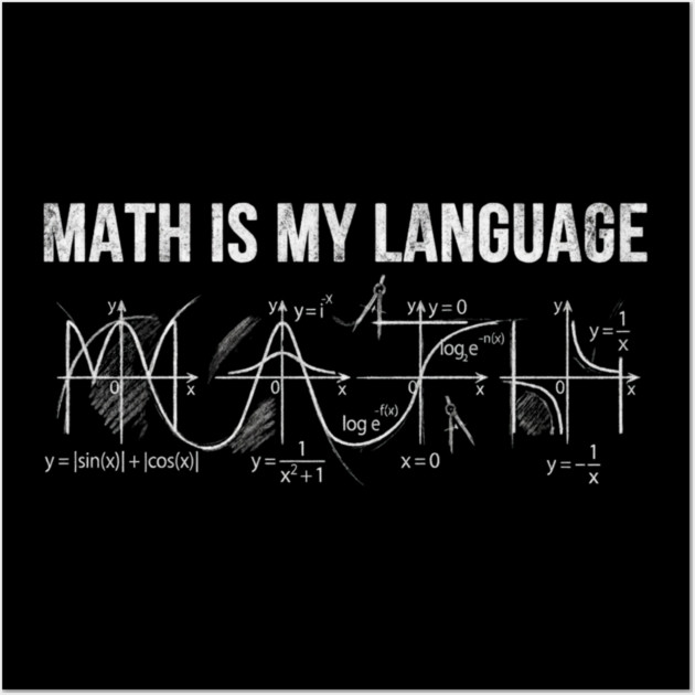 Math Is My Language Mathematics Teacher Funny Wall Art by ArtistTee ⭐⭐⭐⭐⭐