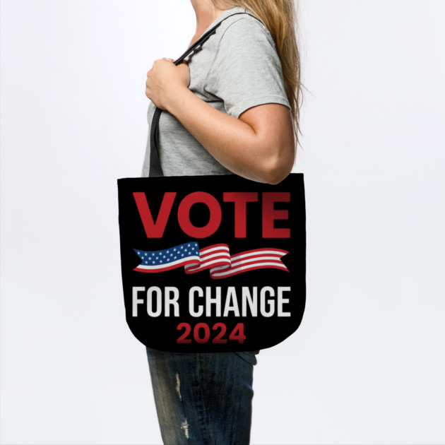 Vote For Change 2024 Political American Flag by ArtistTee ⭐⭐⭐⭐⭐