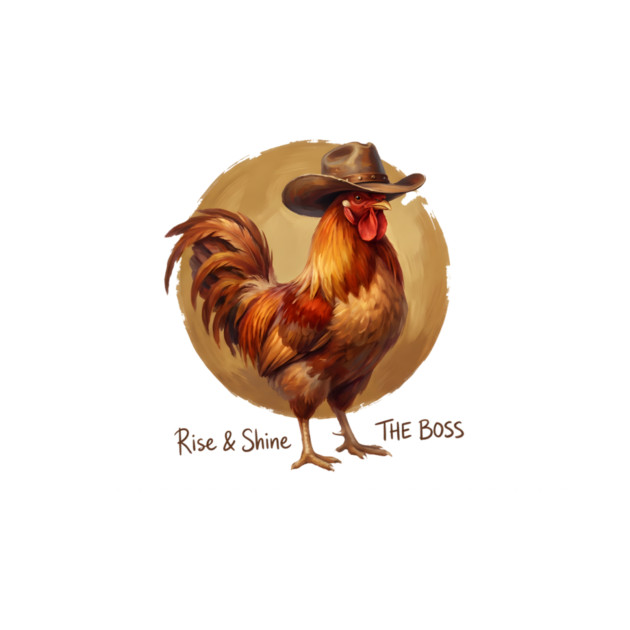 Rise & Shine The Boss Farm Animal Rooster by ArtistTee ⭐⭐⭐⭐⭐