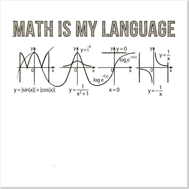 Math Is My Language Mathematics Nerd Wall Art by ArtistTee ⭐⭐⭐⭐⭐