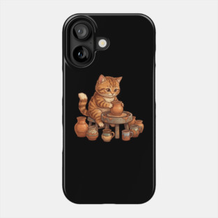 Cat Potter Pottery Making Ceramicist Phone Case
