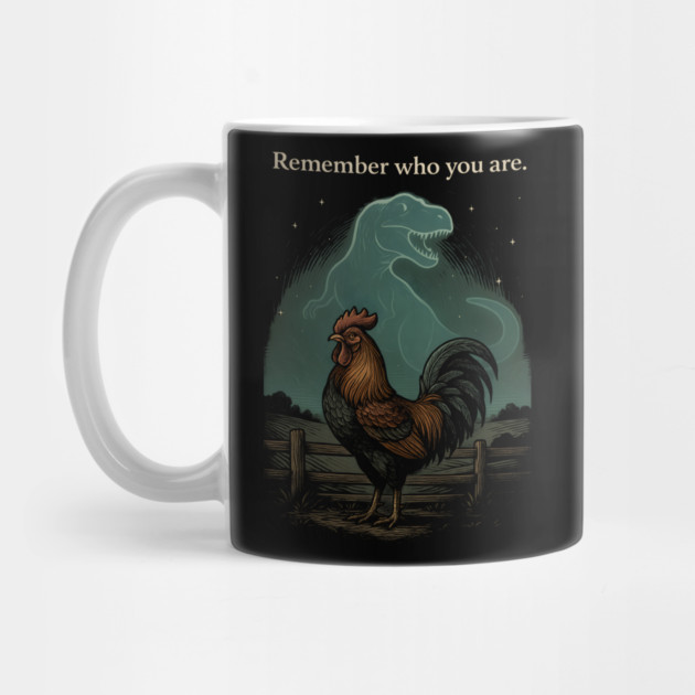 Remember Who You Are Rooster Dinosaur Farm Life by ArtistTee ⭐⭐⭐⭐⭐