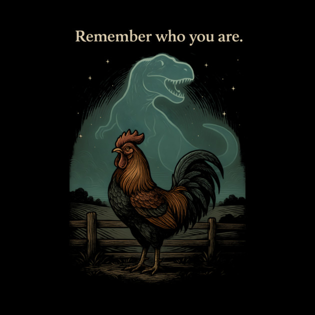 Remember Who You Are Rooster Dinosaur Farm Life by ArtistTee ⭐⭐⭐⭐⭐
