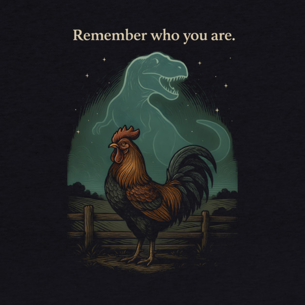 Remember Who You Are Rooster Dinosaur Farm Life by ArtistTee ⭐⭐⭐⭐⭐