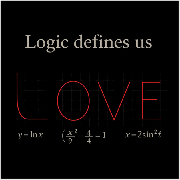 Logic Defines Us Math Teacher Student Gift Wall Art by ArtistTee ⭐⭐⭐⭐⭐