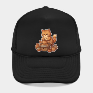Cat Potter Pottery Cat Lover Cute Hat