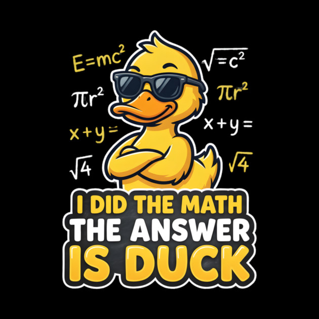 I Did The Math The Answer Is Duck Funny Math Teacher by ArtistTee ⭐⭐⭐⭐⭐