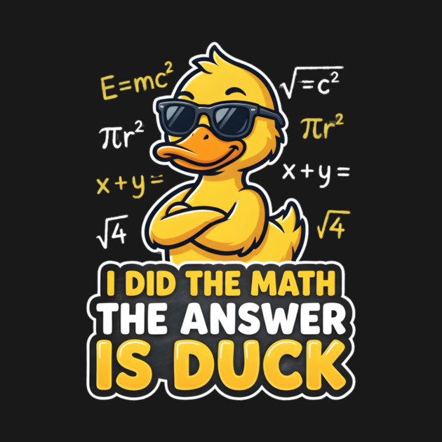 I Did The Math The Answer Is Duck Funny Math Teacher by ArtistTee ⭐⭐⭐⭐⭐