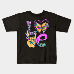Love Nail Tech Art Manicurist Salon Tools Kids T-Shirt
