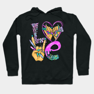 Love Nail Tech Art Manicurist Salon Tools Hoodie