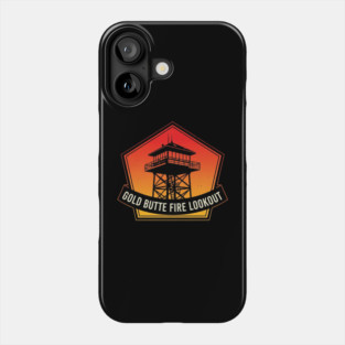 Gold Butte Fire Lookout Tower Silhouette Phone Case