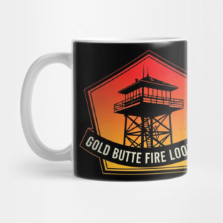 Gold Butte Fire Lookout Tower Silhouette Mug