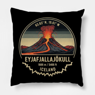 Eyjafjallajökull Volcano Iceland Pillow