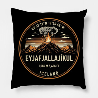 Eyjafjallajökull Volcano Patch Pillow