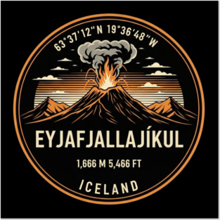 Eyjafjallajökull Volcano Patch Posters and Art