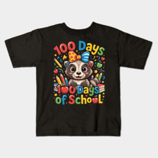 100 Days Of School Honey Badger Funny 100 Days Kids Teachers Kids T-Shirt