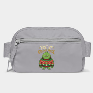 Festive Grump Mode Funny Green Holiday Monster Bag
