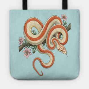 Rosy Boa Vintage Botanical Illustration Tote