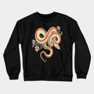 Rosy Boa Vintage Botanical Illustration Crewneck Sweatshirt