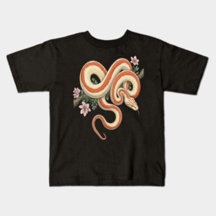 Rosy Boa Vintage Botanical Illustration Kids T-Shirt