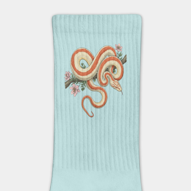 Rosy Boa Vintage Botanical Illustration by BirdsnStuff